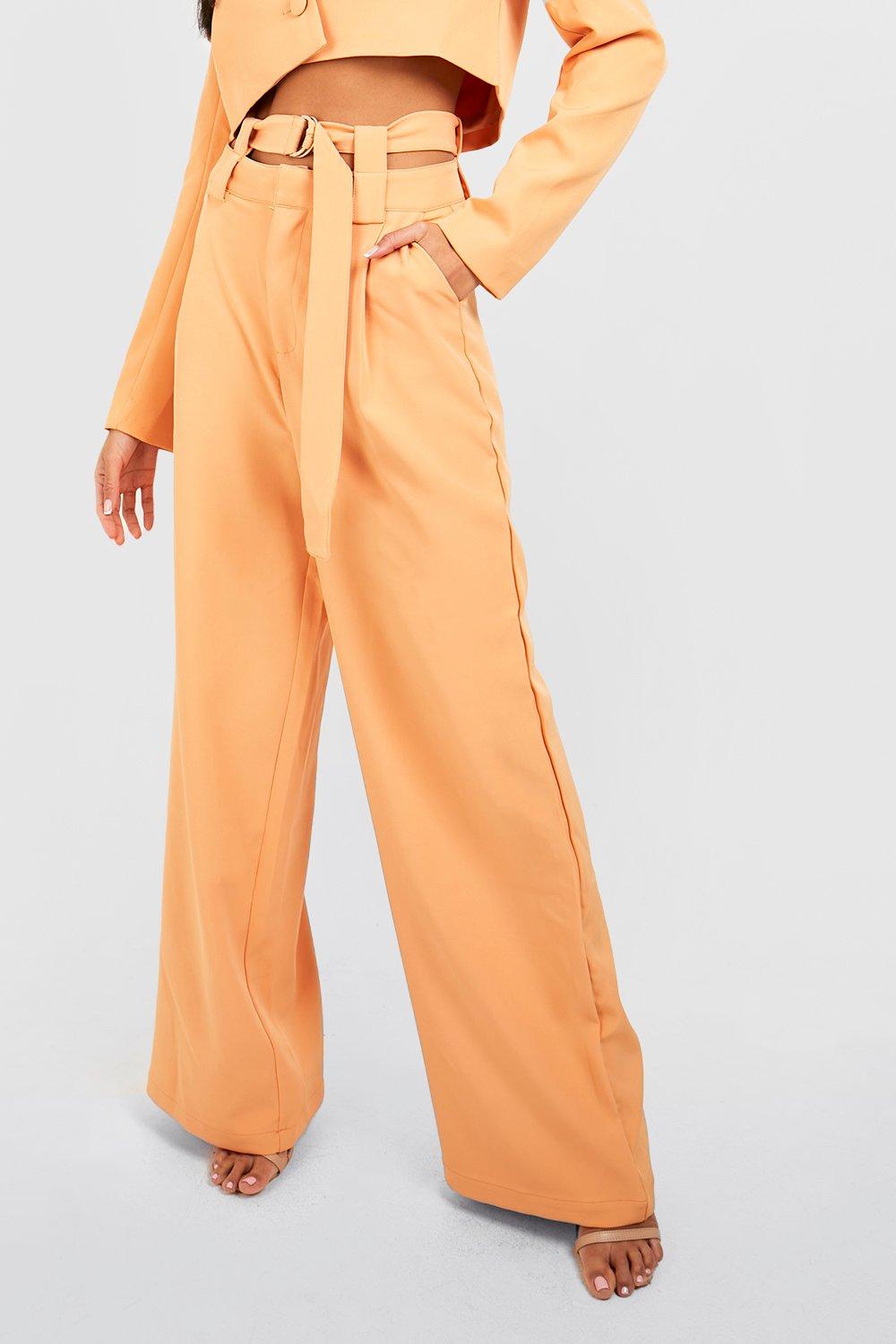 Boohoo on sale belted trousers